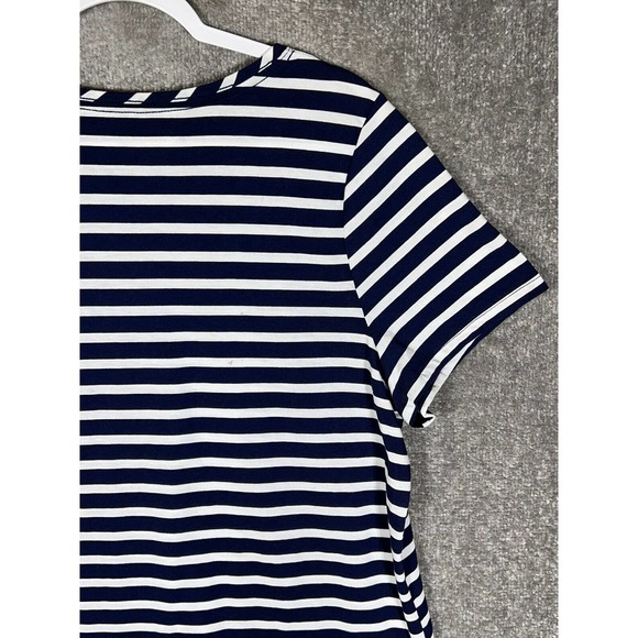 Lane Bryant Striped WINE NOT Tunic Top Womens Size 18/20 Blue White Short Sleeve - Picture 8 of 14